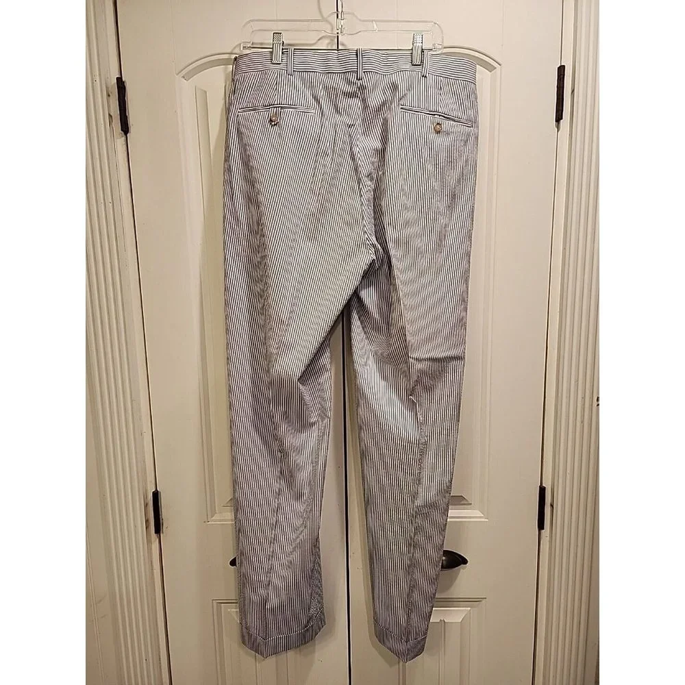 POLO RALPH LAUREN Men's 35 X 32 Blue & White Striped Pants Preppy Lawn Outdoor - Picture 2 of 14